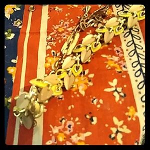 Pink and yellow vintage necklace